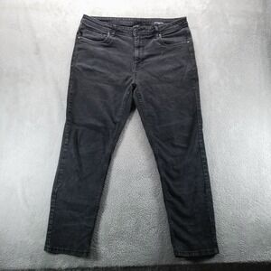 The Perfect Jean NYC Jeans Mens 38x32 Black Athletic Straight Premium Denim